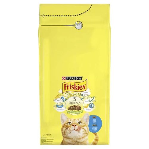 FRISKIES Lazaccal és hozzáadott zöldségekkel száraz macskaeledel 1,7 kg