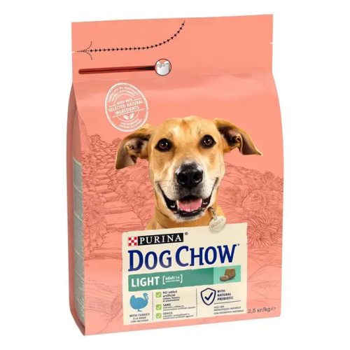 DOG CHOW Light Pulykával száraz kutyaeledel 2,5kg