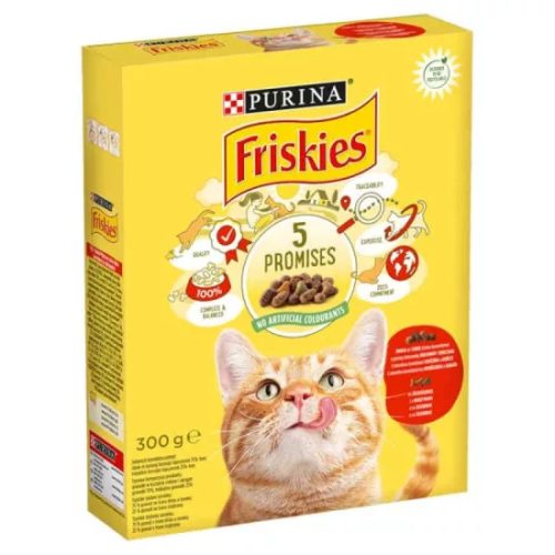 FRISKIES Суха храна за котки с говеждо, пилешко и зеленчуци 300 г