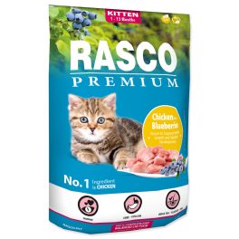  Rasco Premium száraztáp kölyök macskáknak, csirkés - áfonyás 400g