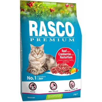   Rasco Premium száraztáp ivartalanított macskáknak, marha áfonyával, vizitorma kivonattal 2kg