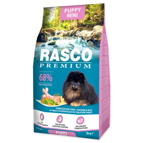 RASCO Prémium kölyök / junior kicsi 68% hússal 1kg