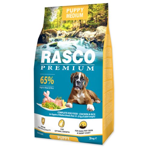 RASCO Premium kölyök - junior közepes méretű kutyáknak 3kg