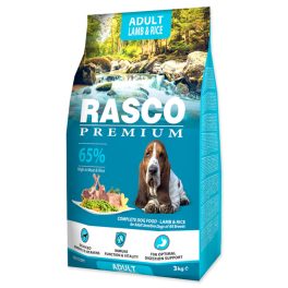   RASCO Premium száraztáp érzékeny emésztőrendszerű felnőtt kutyák számára bárányhússal és rizzsel 3 kg