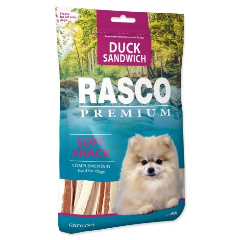RASCO Premium kacsa szendvics- jutalomfalat kutyáknak 80gr
