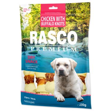   Rasco Premium jutalomfalat 6 cm-es nyersbőr tekercs csirkével 230g