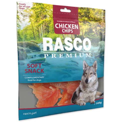 RASCO PREMIUM Csirkehús szeletek- jutalomfalat kutyáknak 500gr