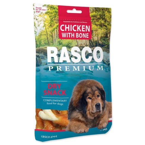 RASCO Premium csirkehús kalciumos csonttal- jutalomfalat kutyáknak 80gr