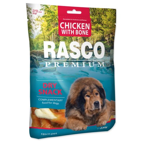 RASCO Premium csirkehús kalciumos csonttal- jutalomfalat kutyáknak 230gr