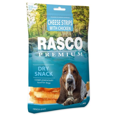 RASCO Premium sajt szeletek csirkével- jutalomfalat kutyáknak 80gr