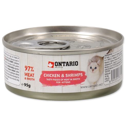 ONTARIO konzerv cica csirkehús + garnélarák 95g