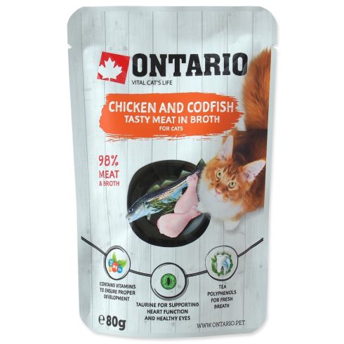 Ontario Macskaeledel csirke és tőkehal 98% hússal