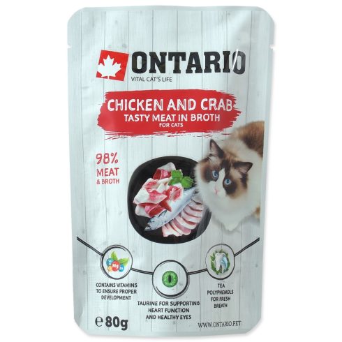 Ontario zacskós macskaeledel csirke és rák