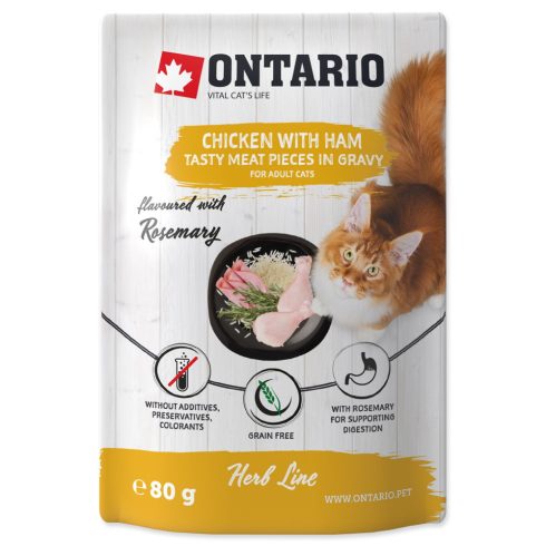 Ontario Herb - Csirke sonkával, rizzsel és rozmaringgal 80g