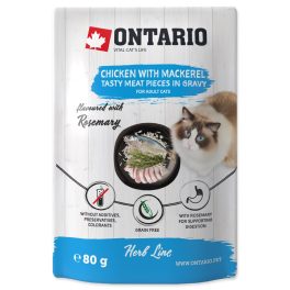   Ontario Herb - Csirke makrélával, rizzsel és rozmaringgal 80g