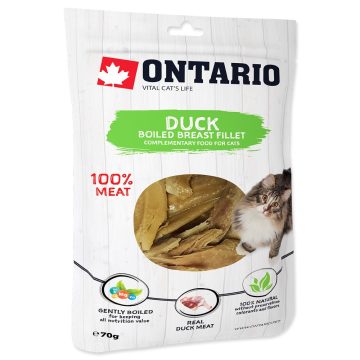 ONTARIO főtt kacsamell filé falatok macskáknak 70gr