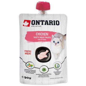   ONTARIO Kitten csirke friss hús paszta kölyök macskáknak 90g