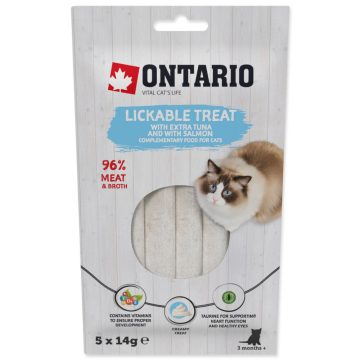 Ontario csemege nyalható extra tonhal és lazac 5x14g