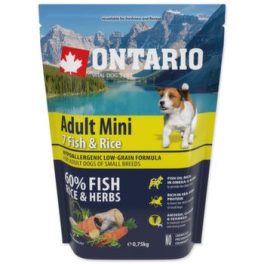 Ontario Adult Mini 7 hal és rizs 0,75kg