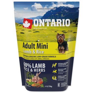 Ontario Adult Mini bárány és rizs 0,75 kg