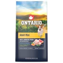   Ontario Felnőtt kis testű kutyaeledel hal és barna rizs 6,5 kg