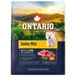   Ontario Senior kis testű kutyaeledel bárányhús és barna rizs 2,25 kg