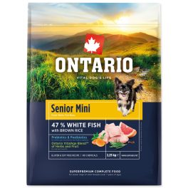   Ontario Senior kis testű kutyaeledel hal és barna rizs 2,25 kg