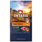 Ontario Kölyök közepes testű kutyaeledel bárányhús és barna rizs 6,5 kg
