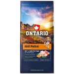 Ontario Felnőtt közepes testű kutyaeledel hal és barna rizs 12 kg
