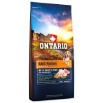 Ontario Felnőtt közepes testű kutyaeledel hal és barna rizs 12 kg