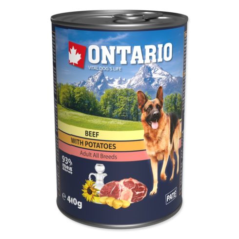 ONTARIO felnőtt kutya konzerv marhával 400gr
