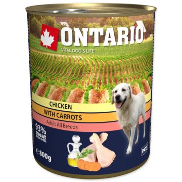 ONTARIO felnőtt kutya konzerv csirkével 800gr