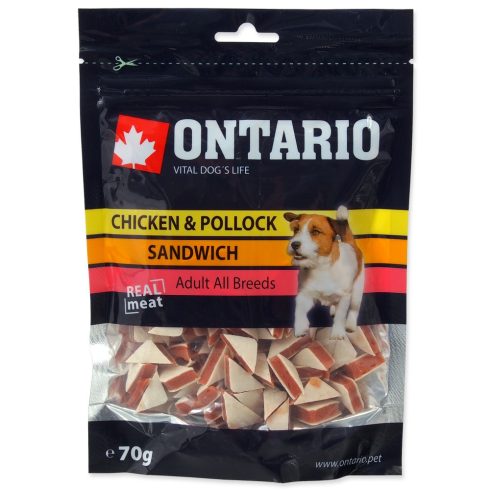 ONTARIO csirke szendvics snack, jutalomfalat kutyának 70g