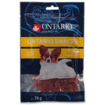   ONTARIO Dog Duck Dice Snack 70gr (kacsahús kockák, jutalomfalat kutyáknak)