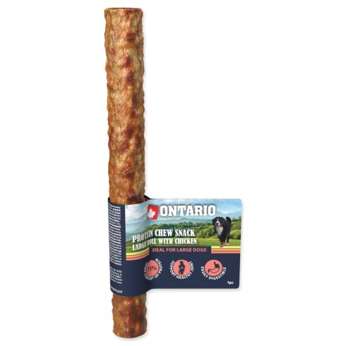 Ontario Protein rágós snack nagy tekercs csirkével 25,4 cm