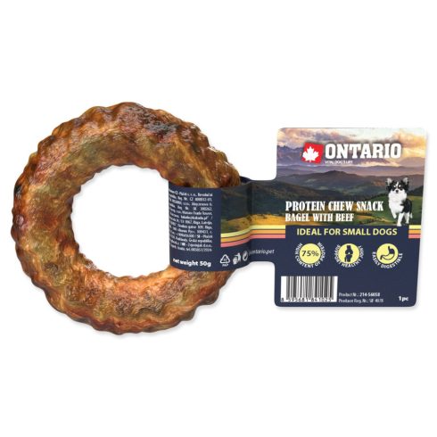Ontario Protein Chew Snack Bagel marhahússal 8,9 cm