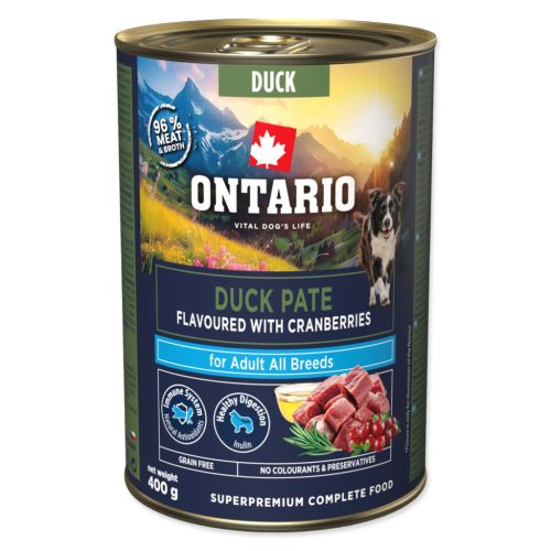 Ontario Adult kacsapástétom vörösáfonyával – 400 g