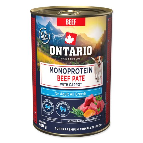 Ontario Adult monoproteines marhapástétom sárgarépával – 400 g