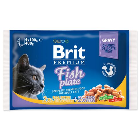 Brit Premium haltál macskának 400 g (4x100 g)