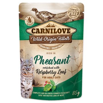  Carnilove Cat Pouch Rich in Pheasant Enriched with Raspberry Leaves 85 g
