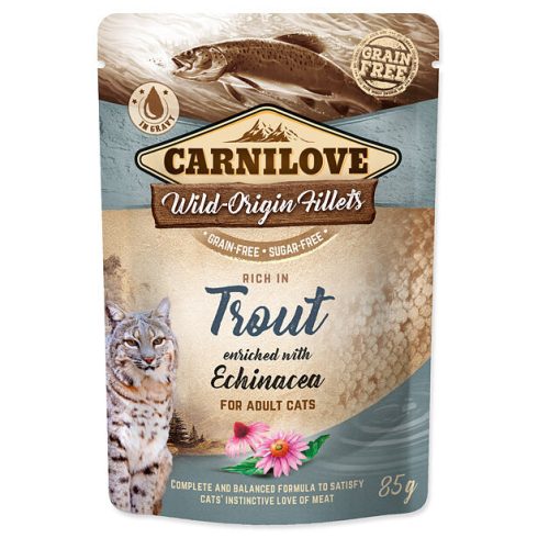 Carnilove Cat Pouch Rich in Trout Enriched with Echinacea 85 g