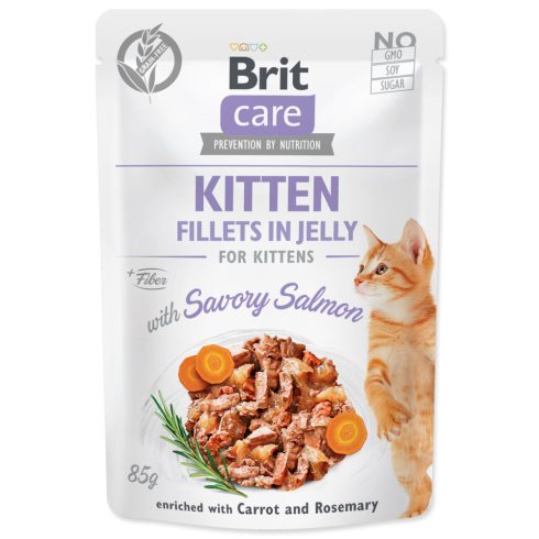 Brit Care Cat Kitten Sós lazac zselében 85 g