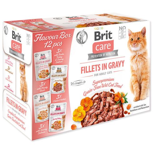 Brit Care Cat Flavour Box Fillet in Gravy, 4x3pcs. (12x 85g)