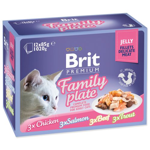 Brit Premium Cat Delicate Fillets in Jelly Family Plate 1020 g (12x85 g)