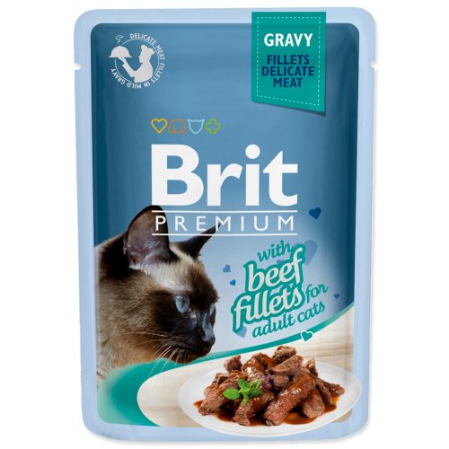 Brit Premium Cat Delicate Fillets in Gravy with Beef 85 g