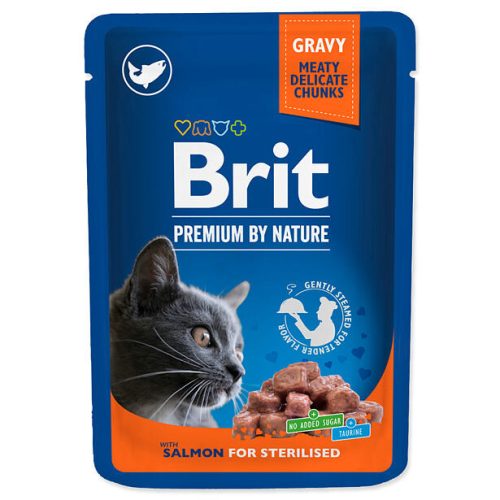 Brit premium cat pouches Salmon for Sterilized 100 g