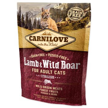   Carnilove Lamb & Wild Boar for Adult Cats – Sterilised 400 g