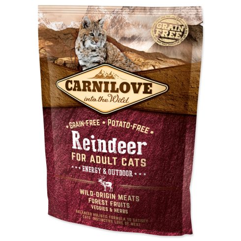 Carnilove Reindeer for Adult Cats – Energy & Outdoor 400 g