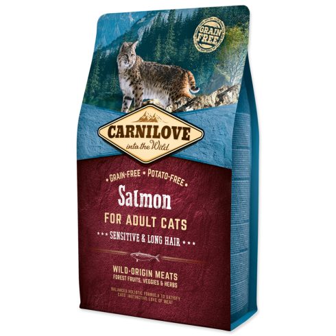 Carnilove Salmon for Adult Cats – Sensitive & Long Hair 2 kg