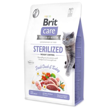  Brit Care Cat Gabonamentes sterilizált macskáknak súlykontroll, 2 kg
